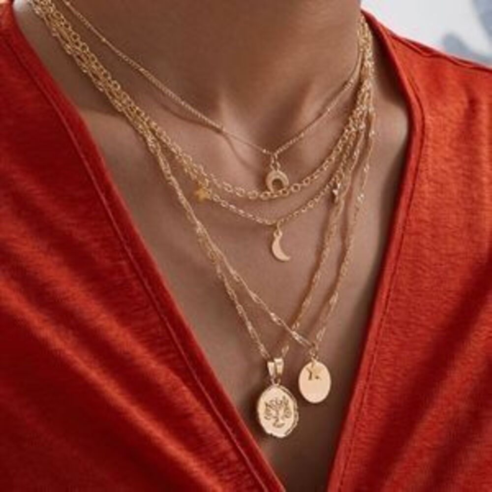 Moon & Stars multilayer necklace